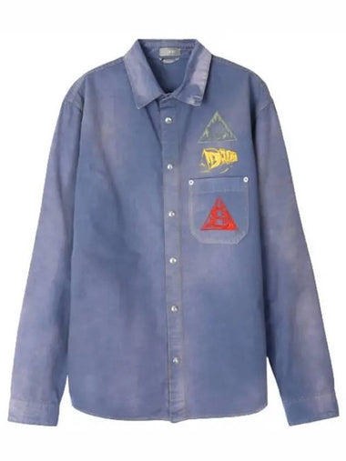 EMBROIDERED COTTON DENIM SHIRT - DIOR - BALAAN 1