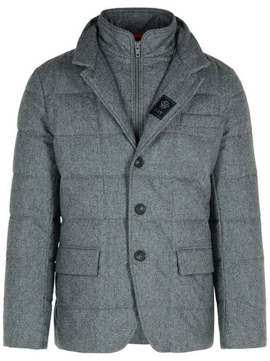 Fay Grey Virgin Wool Jacket - FAY - BALAAN 1