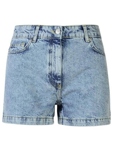 Fading washed denim shorts blue - MOSCHINO - BALAAN 1