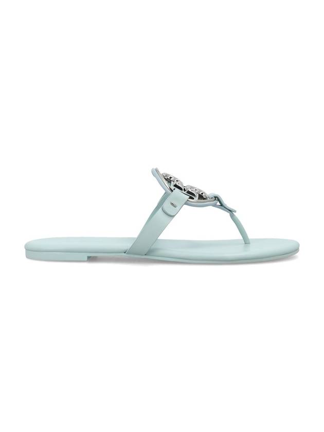 Women's Metal Miller Soft Flip Flops Light Blue - TORY BURCH - BALAAN 2