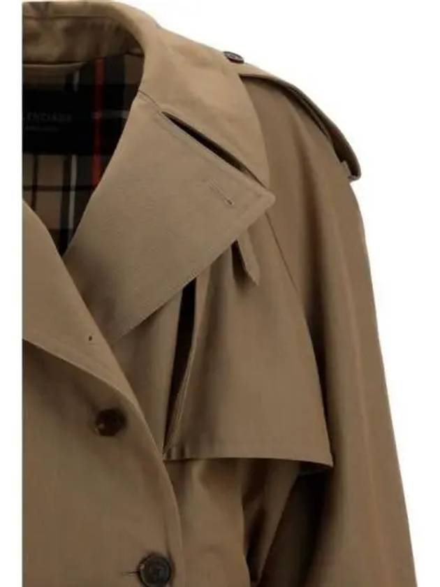 Women's Oversized Shoulder Tab Trench Coat Beige - BALENCIAGA - BALAAN.