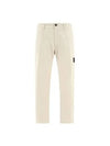 Wappen Gabardine Chino Straight Pants Beige - STONE ISLAND - BALAAN 2