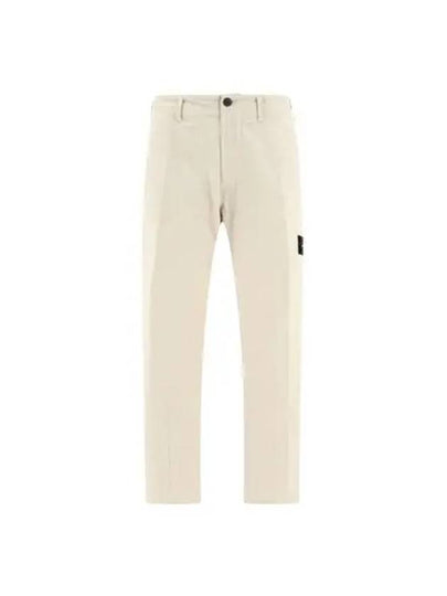 Wappen Gabardine Chino Straight Pants Beige - STONE ISLAND - BALAAN 2