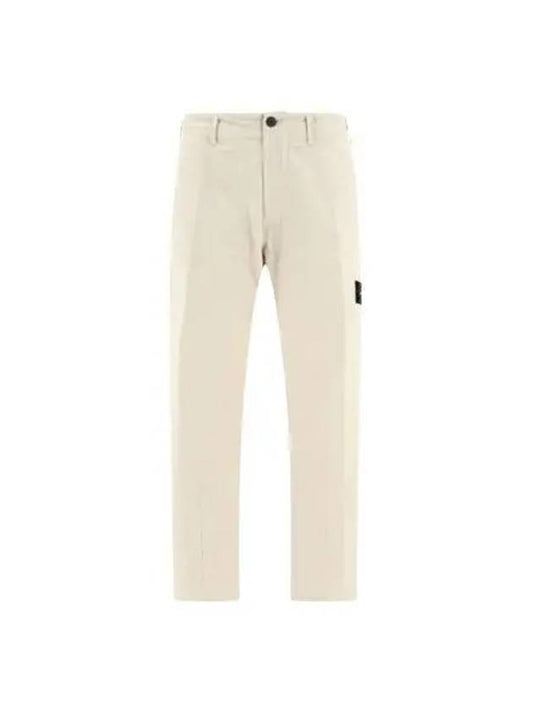 Wappen Gabardine Chino Straight Pants Beige - STONE ISLAND - BALAAN 2