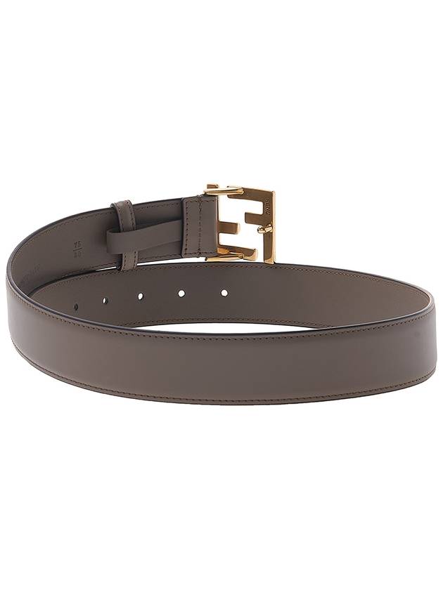 FF stud buckle leather belt brown - FENDI - BALAAN 5