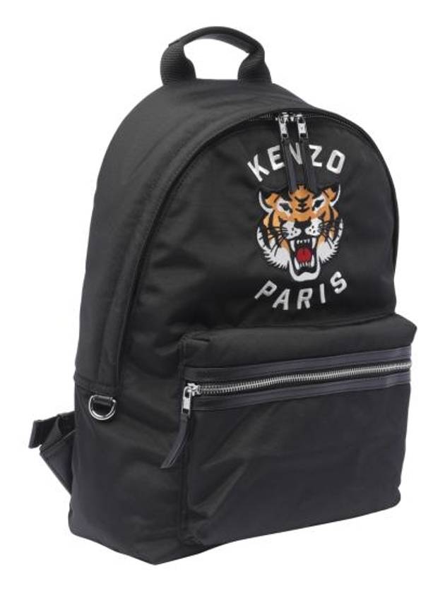 Logo Tiger Backpack Black - KENZO - BALAAN 3