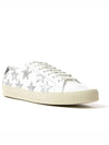 Star Patch Low Top Sneakers Black White - SAINT LAURENT - BALAAN 4