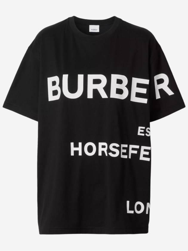 Horseferry Short Sleeve T-Shirt Black - BURBERRY - BALAAN 2