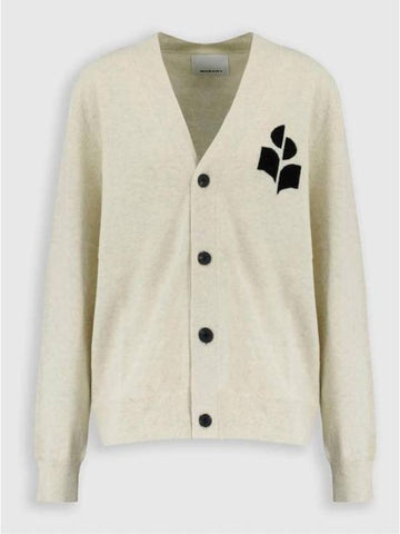 Norton Logo Cardigan Light Grey - ISABEL MARANT - BALAAN 1