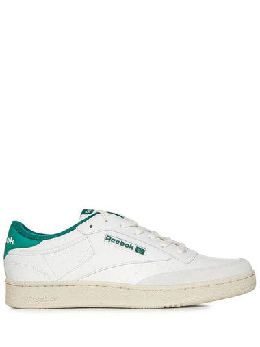 Reebok White And Green Leather Sneakers - REEBOK - BALAAN 1