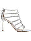 Lovestud Metallic Sandal Heels Silver - VALENTINO - BALAAN 1