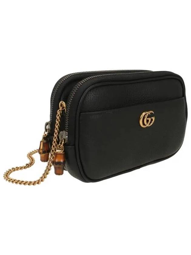 Bamboo Double G Super Mini Bag Black - GUCCI - BALAAN 3