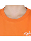 Embroidered Logo Cotton Short Sleeve T-shirt Orange - MAISON KITSUNE - BALAAN 6