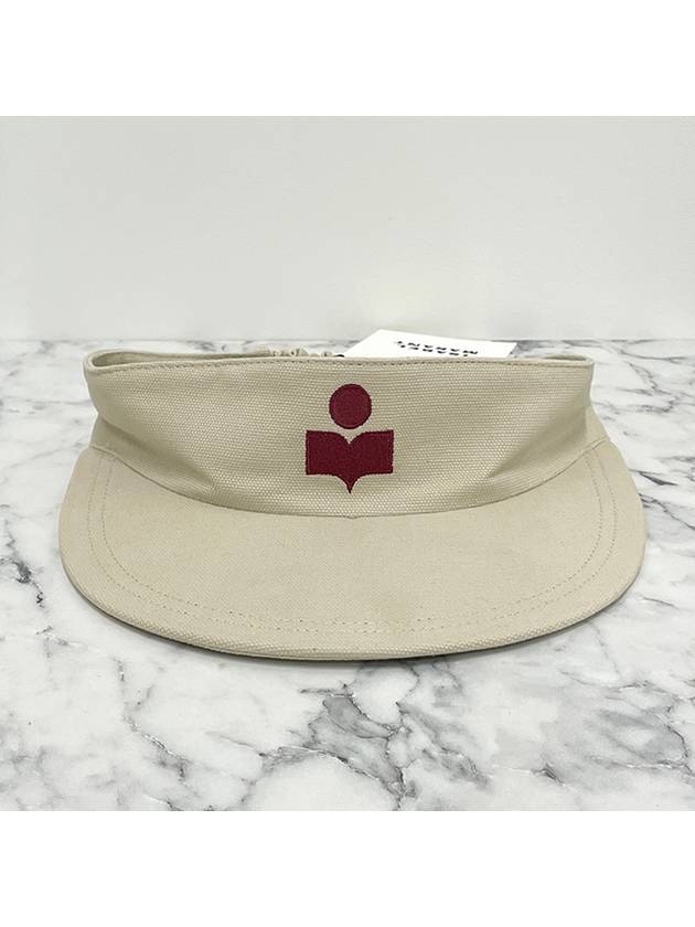 Embroidered Logo Visor Cap Ivory - ISABEL MARANT - BALAAN 4