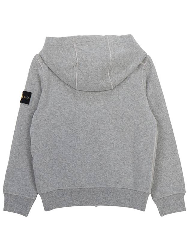 Kids Wappen Patch Zip-Up Hoodie Grey - STONE ISLAND - BALAAN 4