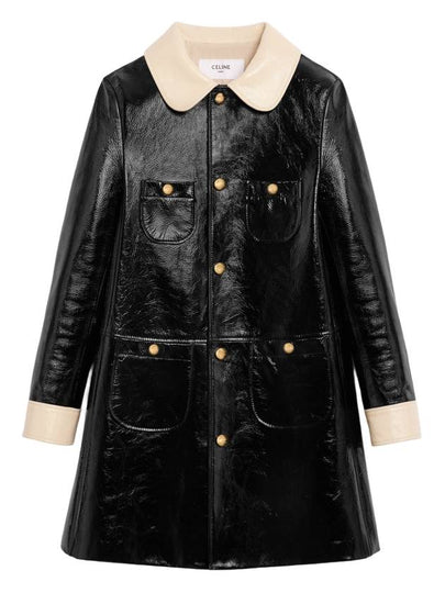 Babydoll Leather Single Coat Black - CELINE - BALAAN 2