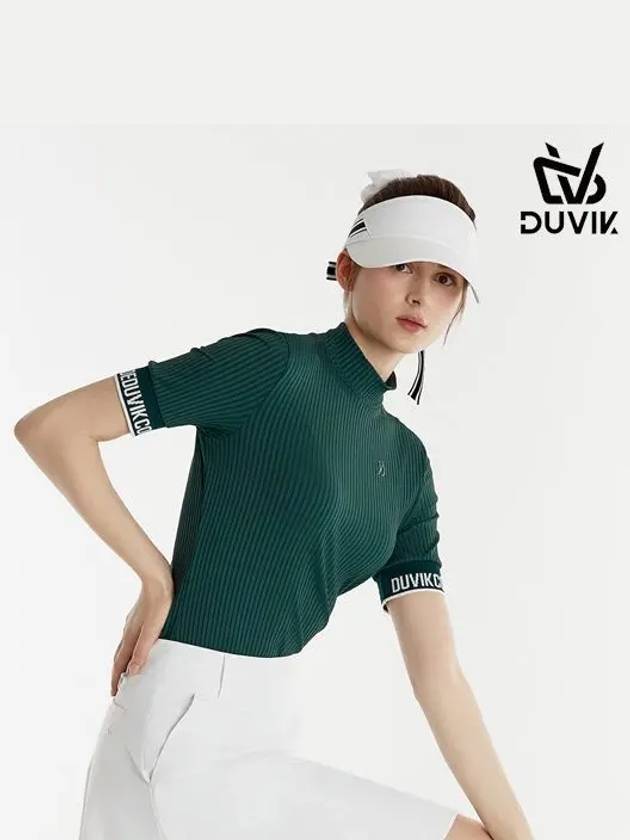 half-neck jacquard knit t-shirt DE2WTS125WH - DUVIK - BALAAN 4