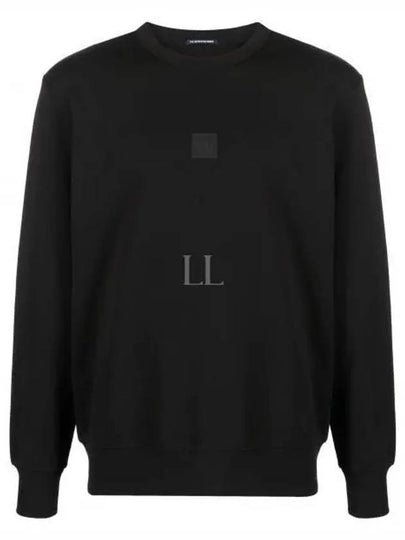 Metropolis Series Stretch Fleece Logo Sweatshirt Black - CP COMPANY - BALAAN 2