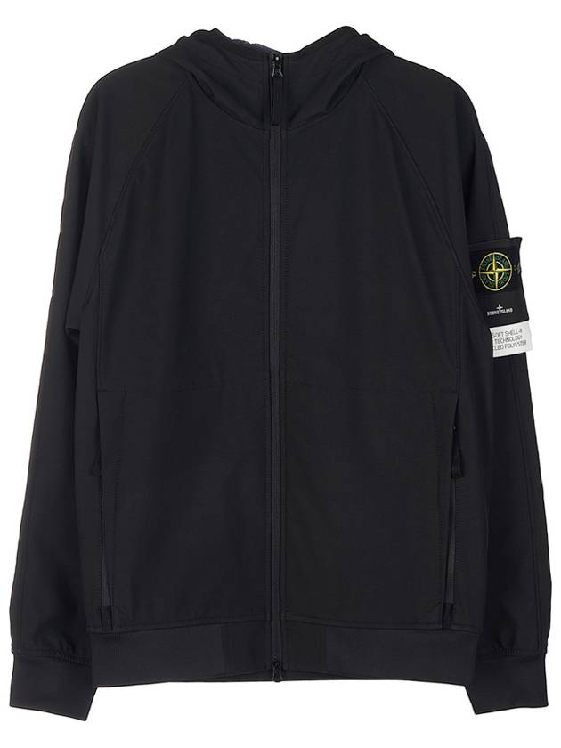 Soft Shell R Technology Nylon Hood Jacket Black - STONE ISLAND - BALAAN 2