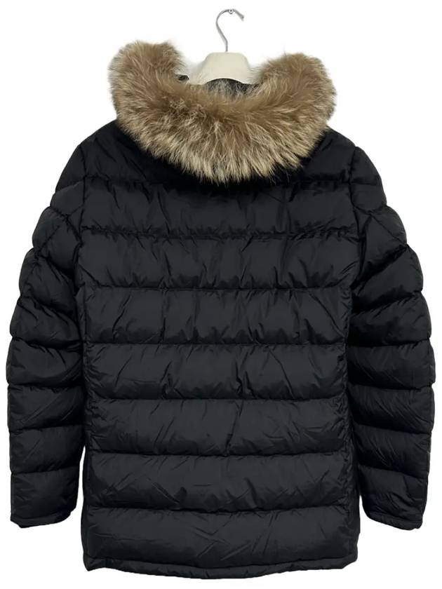 Men's Cluny Hooded Fur Short Padding Black - MONCLER - BALAAN 5