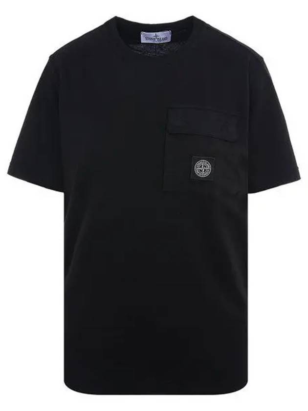 Logo Short Sleeve T-Shirt Black - STONE ISLAND - BALAAN 2