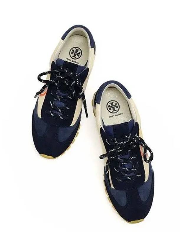 Annie Nylon Runner Low Top Sneakers Navy - TORY BURCH - BALAAN 5