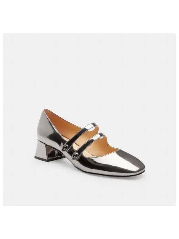 Angelina Mary Jane Flat Silver - COACH - BALAAN 2