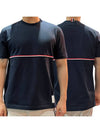 Midweight Jersey Short Sleeve T-Shirt Navy - THOM BROWNE - BALAAN 2