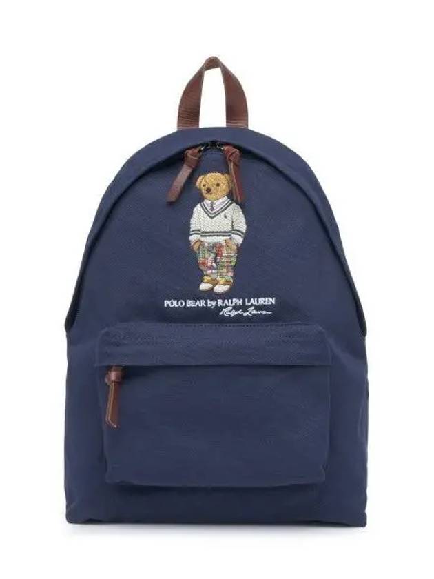 Polo Bear Canvas Backpack Navy - POLO RALPH LAUREN - BALAAN 2