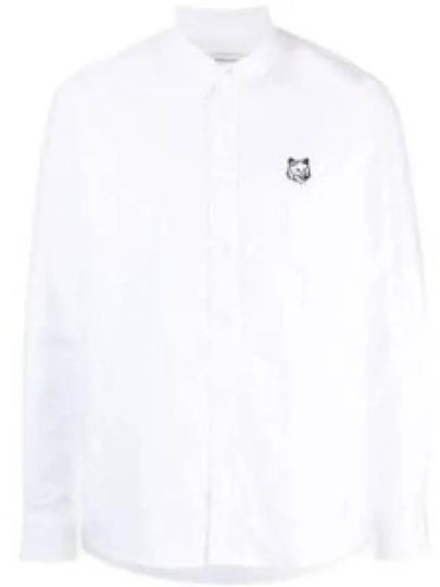 Contour Fox Head Casual Long Sleeve Shirt White - MAISON KITSUNE - BALAAN 2