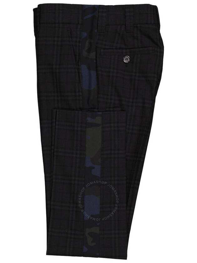 Burberry Dark Charcoal IP Check Wool Tailored Trousers, Brand Size 44 (Waist Size 29.5") - BURBERRY - BALAAN 3