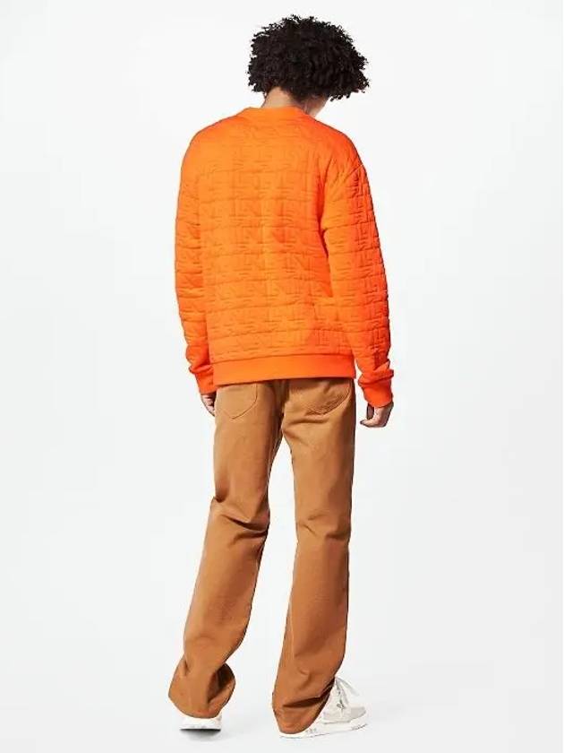 LV Dove Quilted Sweatshirt Orange - LOUIS VUITTON - BALAAN 7