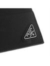 Triangle Logo Saffiano Card Wallet Black - PRADA - BALAAN 3