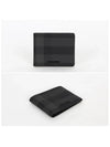 Check Polyurethane Bifold Wallet Black - BURBERRY - BALAAN 3