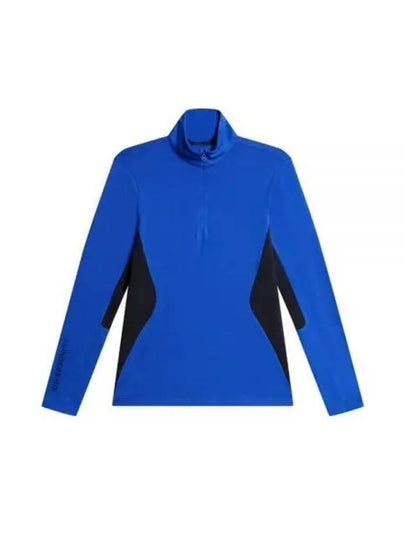 Cookies Mid Layer Quarter Zip Long Sleeve T-Shirt Club Blue - J.LINDEBERG - BALAAN 2