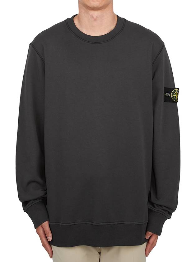 Wappen Patch Garment Dyed Sweatshirt Charcoal - STONE ISLAND - BALAAN 2