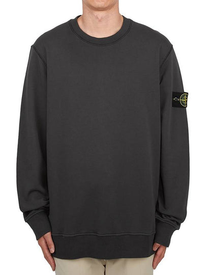 Wappen Patch Garment Dyed Sweatshirt Charcoal - STONE ISLAND - BALAAN 2