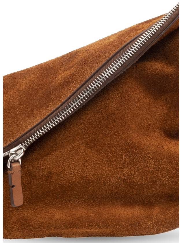 Knight Small Suede Shoulder Bag Bruciato - BURBERRY - BALAAN 7