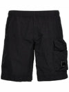 Flat Nylon Lens Beachwear Shorts Black - CP COMPANY - BALAAN 3