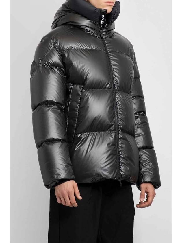 1A00234 596FL 999 DAMAVAND arm logo patch hooded down jacket glossy black men’s padding - MONCLER - BALAAN 3