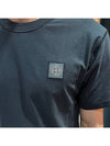 Men's Logo Short Sleeve T-Shirt Navy - STONE ISLAND - BALAAN 7