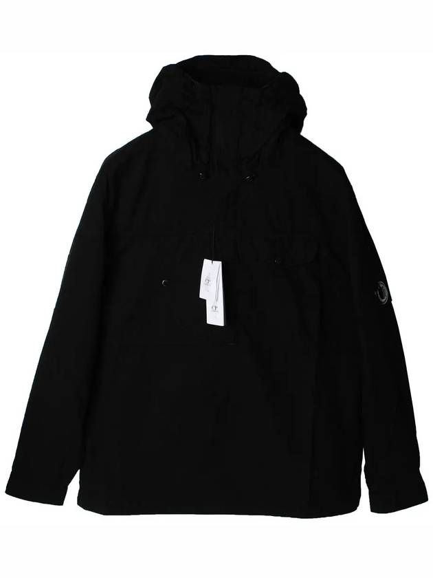 Men's Lens Wappen Hooded Anorak Black - CP COMPANY - BALAAN 3