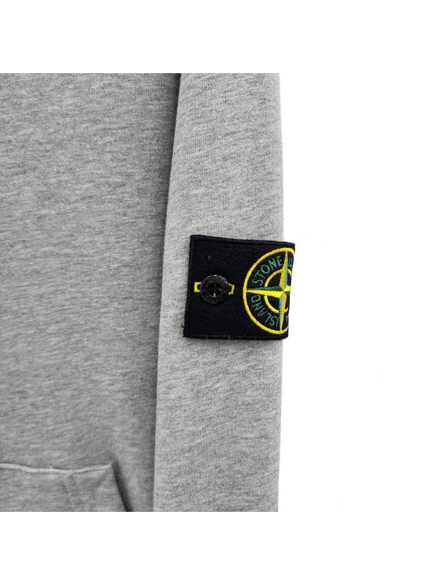 Wappen Patch Cotton Hoodie Grey - STONE ISLAND - BALAAN 4