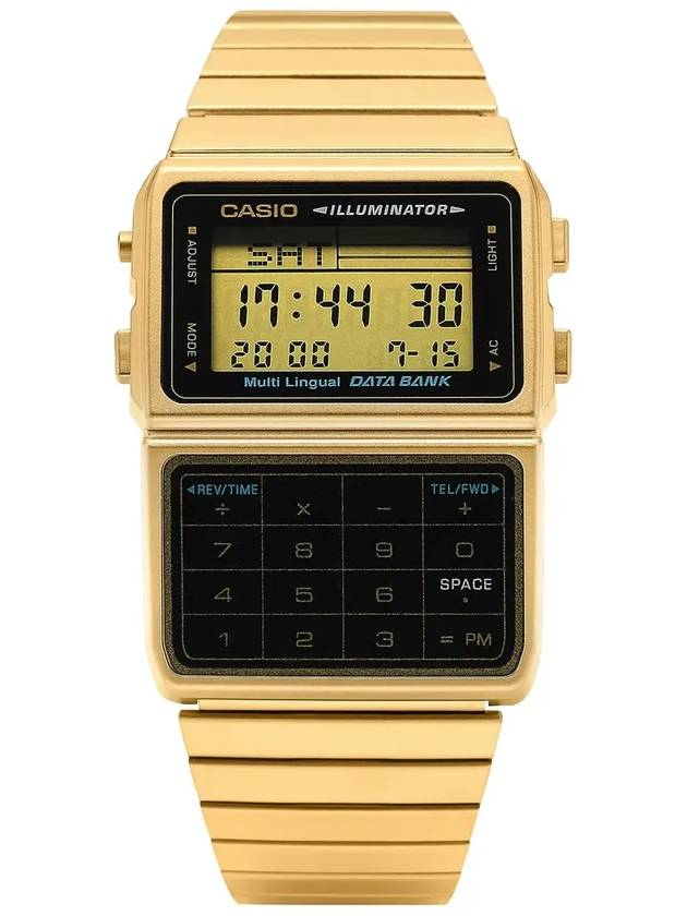 DBC 611G 1DF DBC 611G 1 data bank data bank calculator gold men's metal watch - CASIO - BALAAN 6