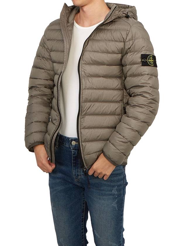 Loom Woven Chambers R Nylon Down TC Light Hoodie Down Jacket Dove Grey - STONE ISLAND - BALAAN 6