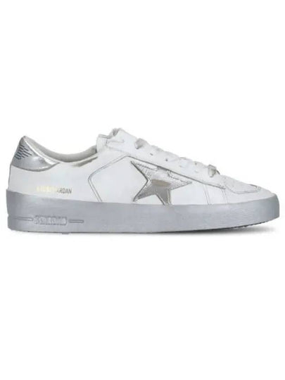 Stardan Silver Tab Low Top Sneakers White - GOLDEN GOOSE - BALAAN 2