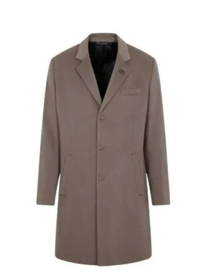 Logo Classic Cashmere Single Coat Brown - DIOR - BALAAN 2