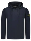 Wappen Patch Brushed Cotton Fleece Hoodie Navy - STONE ISLAND - BALAAN 2