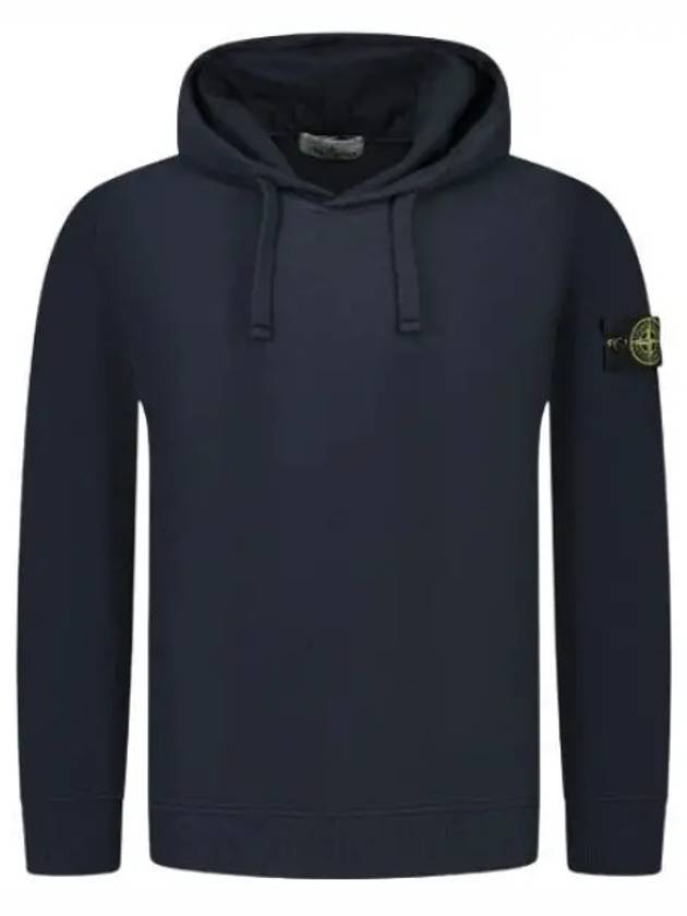 Wappen Patch Brushed Cotton Fleece Hoodie Navy - STONE ISLAND - BALAAN 2