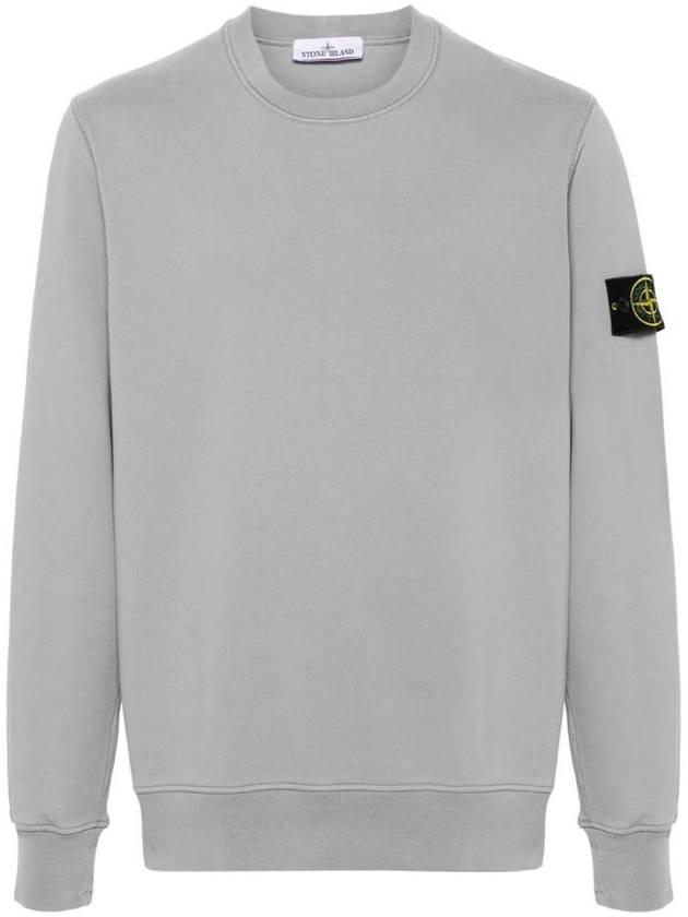 Compass Patch Cotton Sweatshirt Grey - STONE ISLAND - BALAAN 1